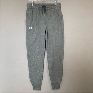 UNDER ARMOUR WOMEN’S SWEATPANTS, SZ-SM, GRAY, MED-HEAVY WEIGHT, SIDE POCKETS